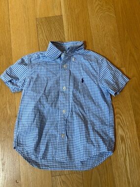 Polo Blue Stripe Dress Shirt 3T